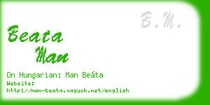 beata man business card